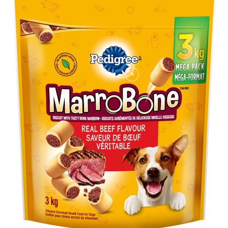 Pedigree Marrobone Beef Flavour Biscuit Dog Treats, 3-kg