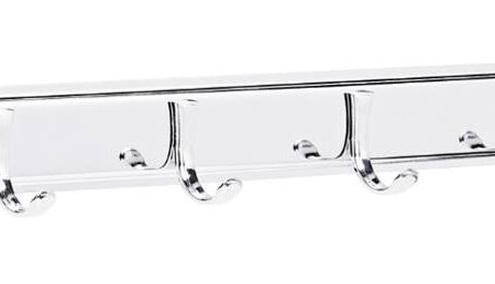 Peerless Stainless Steel 6-Hook Rail, Chrome, 19-in