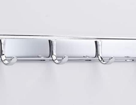 Peerless Stainless Steel 6-Hook Rail, Chrome, 19-in