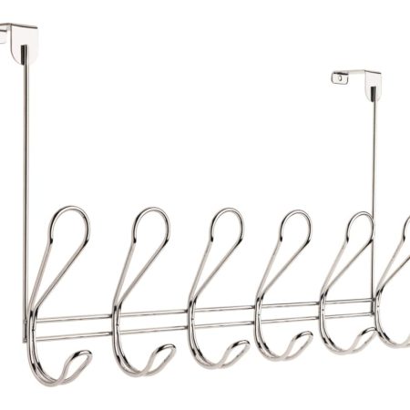 Peerless Dolen 6-Hook Over-the-Door Rail, Silver