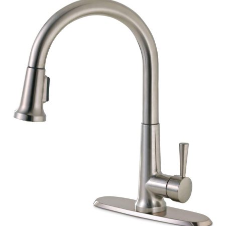 Peerless® Single Handle Pull Down Kitchen Faucet, Brushed Nickel