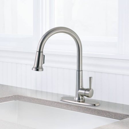 Peerless® Single Handle Pull Down Kitchen Faucet, Brushed Nickel