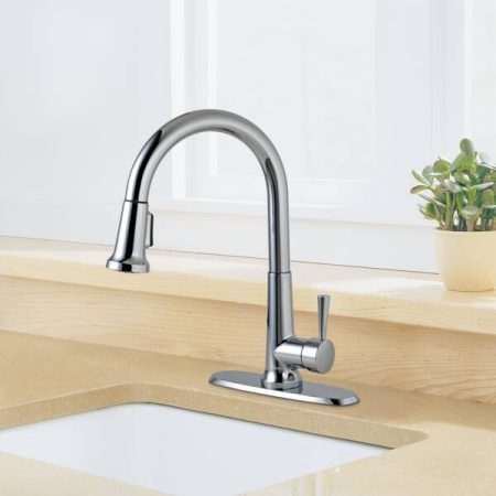 Peerless® Single Handle Pull Down Kitchen Faucet, Chrome,