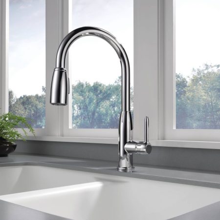 Peerless® Tunbridge Single Handle High Arc Pull Down Kitchen Faucet, Chrome