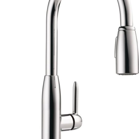 Peerless® Tunbridge Single Handle High Arc Pull Down Kitchen Faucet, Chrome