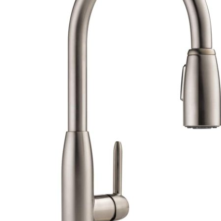 Peerless® Tunbridge Single Handle High Arc Pull Down Kitchen Faucet, Stainless Steel