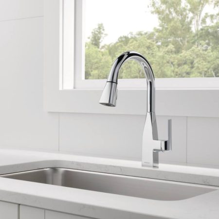 Peerless® Xander Single Handle High Arc Pull Down Kitchen Faucet, Chrome