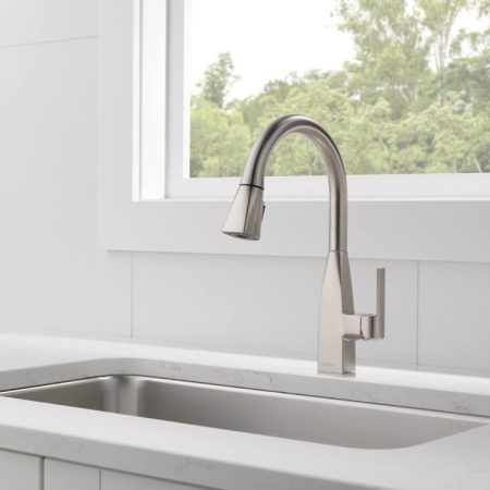 Peerless® Xander Single Handle High Arc Pull Down Kitchen Faucet, Stainless Steel