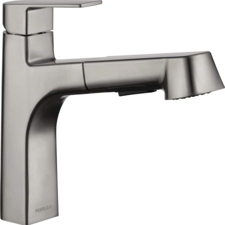 Peerless® Xander Single Handle Pull Out Kitchen Faucet, Stainless Steel