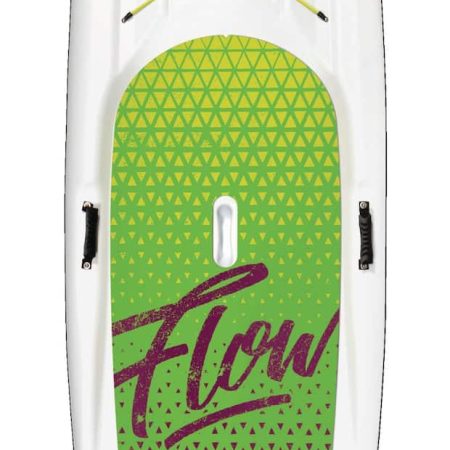 Pelican Flow 106 1-Person Stand Up Paddle Board, White/Green, 10.6-ft