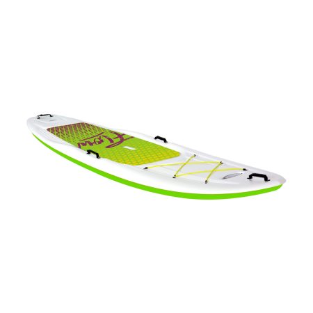 Pelican Flow 106 1-Person Stand Up Paddle Board, White/Green, 10.6-ft