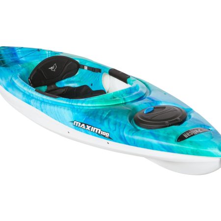 Pelican Maxim 100NXT Sit-in 1-Person Kayak, Aquamarine/White, 10-ft