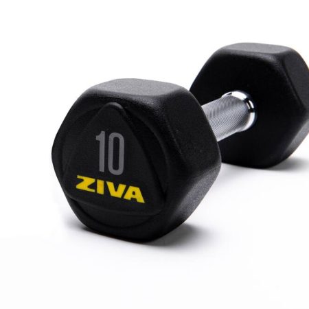 ZIVA Performance RPU Hexagon Dumbbell Weight, Single