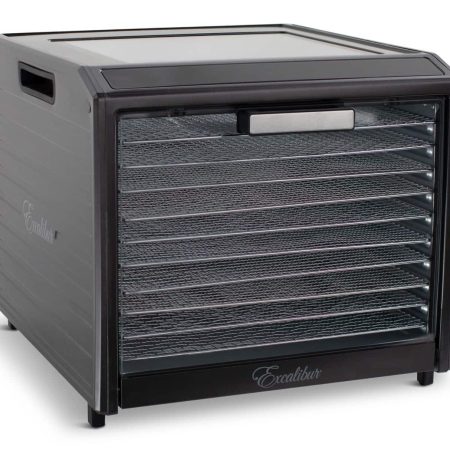 Excalibur Performance Series 10-Tray Food Dehydrator, Steel, 700W, Stainless Steel, Black