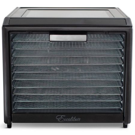 Excalibur Performance Series 10-Tray Food Dehydrator, Steel, 700W, Stainless Steel, Black