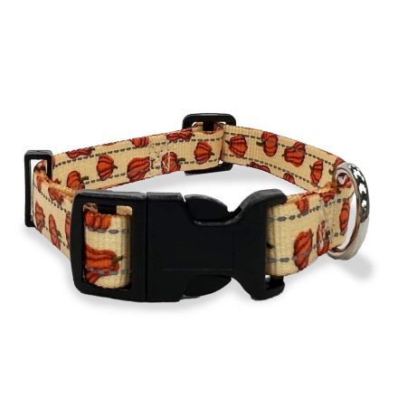 Perri's Pet Products Reflective Mini Pumpkins Dog Collar, Assorted Sizes