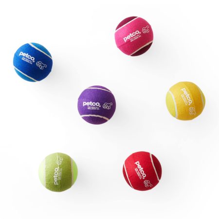 Petco Jumbo Tennis Ball Dog Toy, Assorted Colours