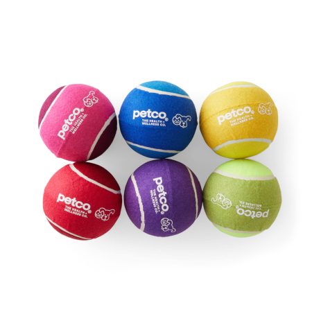 Petco Jumbo Tennis Ball Dog Toy, Assorted Colours