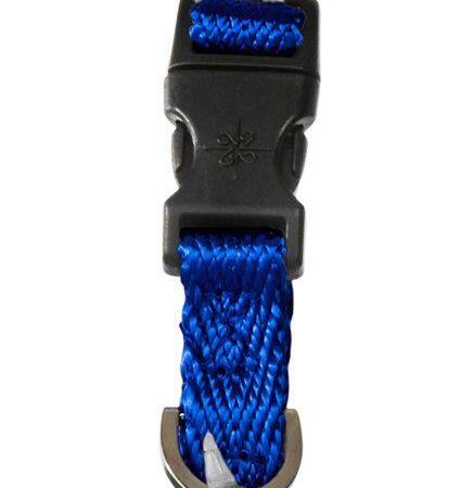 Petco Blue Nylon Dog Collar, Adjustable, Includes Tag Muffler, Small