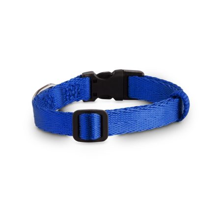 Petco Blue Nylon Dog Collar, Adjustable, Includes Tag Muffler, Small