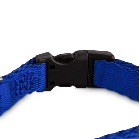 Petco Blue Nylon Dog Collar, Adjustable, Includes Tag Muffler, Small