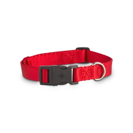 Petco Red Nylon Dog Collar, Adjustable, Includes Tag Muffler, Medium