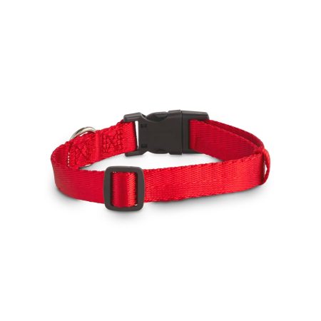 Petco Red Nylon Dog Collar, Adjustable, Includes Tag Muffler, Medium