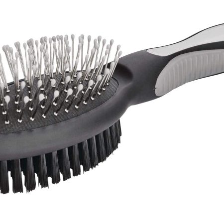 Well & Good Combo Bristle Pet Brush, Large, Black