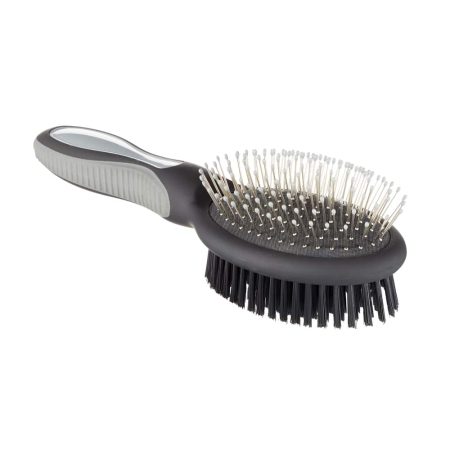 Well & Good Combo Bristle Pet Brush, Large, Black