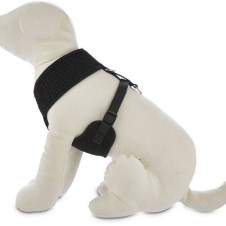 Petco Black Mesh Step-In Dog Harness Vest, Adjustable Straps, Medium