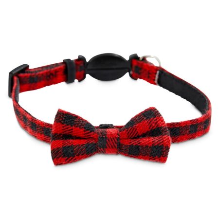 Petco Multi-Colour Plaid Cat Bowtie Collar with Removable Bow and Bell