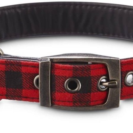 Petco Buffalo Check Plaid Adjustable Dog Collar, Large