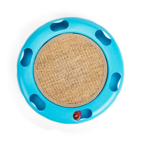 Petco Cat Track Cat Toy with Sisal Mat, Blue