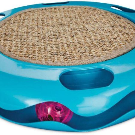 Petco Cat Track Cat Toy with Sisal Mat, Blue