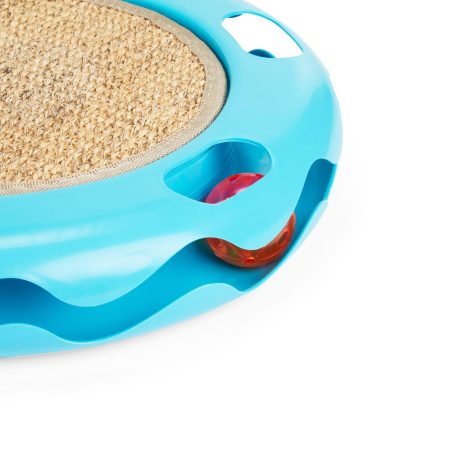 Petco Cat Track Cat Toy with Sisal Mat, Blue