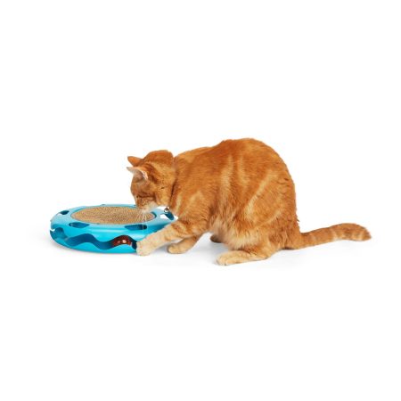 Petco Cat Track Cat Toy with Sisal Mat, Blue