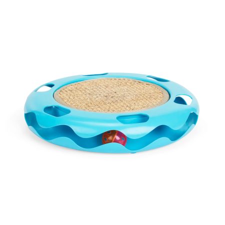 Petco Cat Track Cat Toy with Sisal Mat, Blue