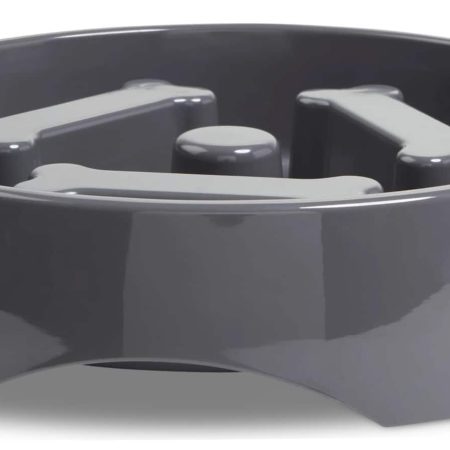 Petco Slow Feeder Dog Bowl, Grey, 6.4-cup