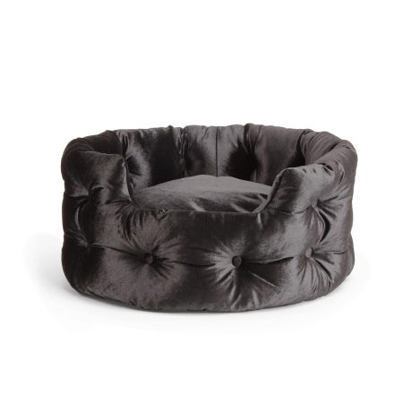 Petco Halloween Velvet Dog Bed, Black