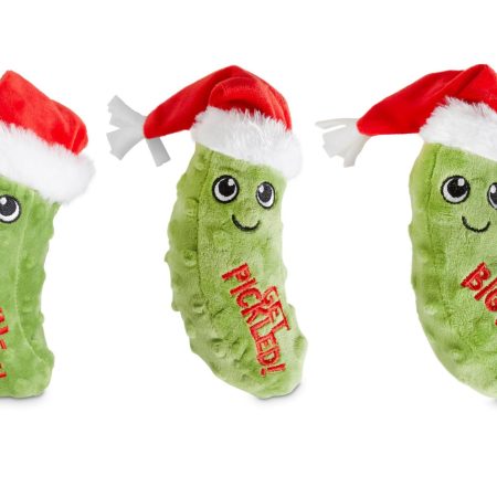 Merry Makings at Petco Pickle Soft Plush Squeaky Dog Toys, Assorted Styles, 6-in