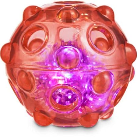 Petco Rubber Light Up Ball Dog Toy, 2-in, Assorted Colours