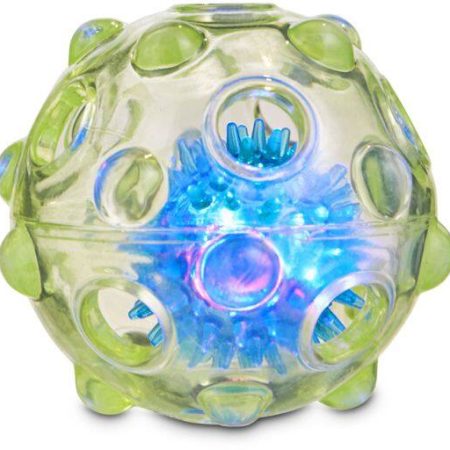 Petco Rubber Light Up Ball Dog Toy, 2-in, Assorted Colours