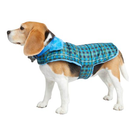 Petco Reversible Cozy Puffer Dog Jacket, Blue