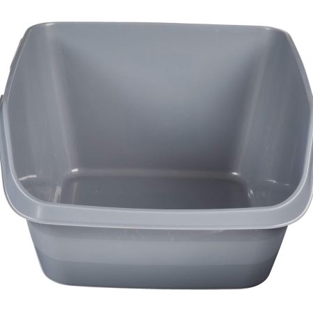 So Phresh Scatter Shield High-Back Plastic Cat Litter Box, Large, Grey