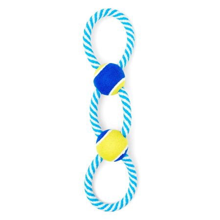 Petco Tennis Ball & Blue Rope Dog Toy, Large