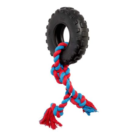 Petco Toss & Tug Tire Rope Dog Toy, Small, 6-in