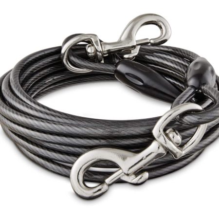 Petco Reflective Dog Tie Out Cable, 20-ft, 2X-Large, Black