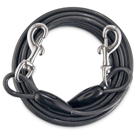 Petco Reflective Dog Tie Out Cable, 20-ft, 2X-Large, Black