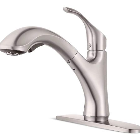 Pfister Corvo Single Handle Pull Out Kitchen Faucet, Stainless Steel