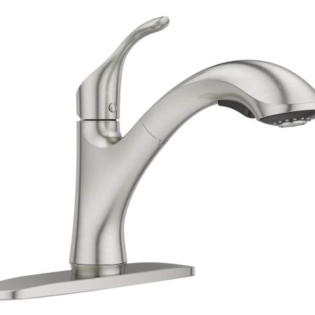 Pfister Corvo Single Handle Pull Out Kitchen Faucet, Stainless Steel